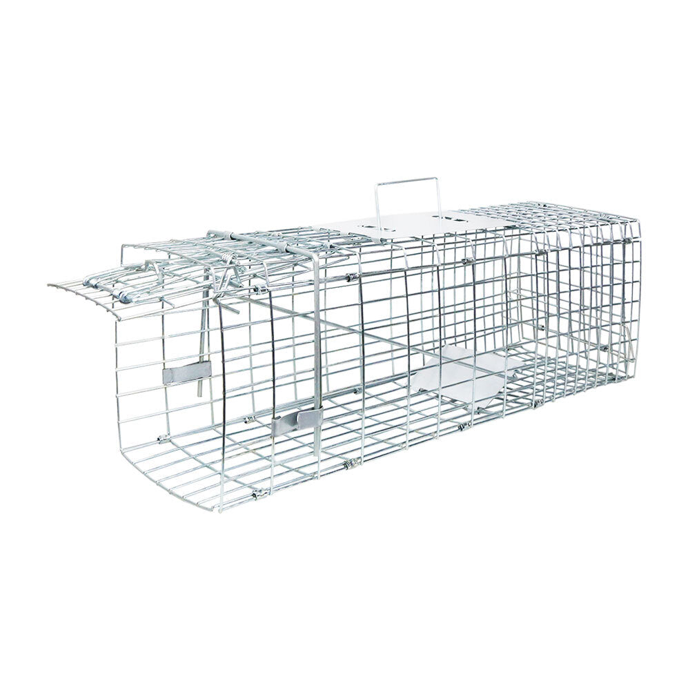 ANIMAL CAGE Trap Live Catch Possum Rabbit Cat Rat Fox Hare Bait Part SACM C26