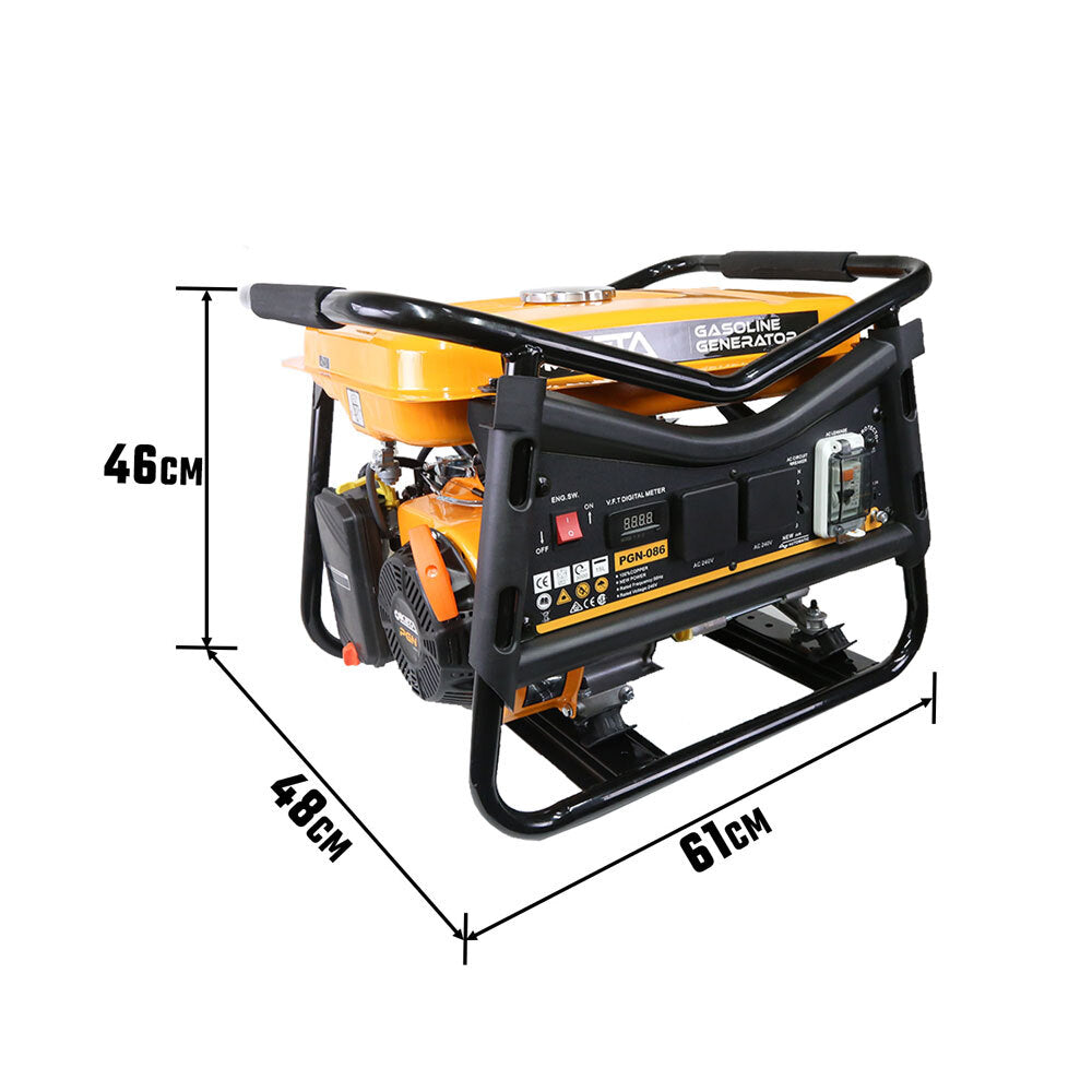 Petrol Generator 4200W Max Site Camping Portable Backup Power Supply Part No.: SPG4200W Code 26