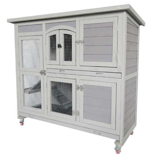 Bunny Palace Two Story Rabbit Hutch Bunny Cage with Wheels Part No.: SDDP2156 Code 17