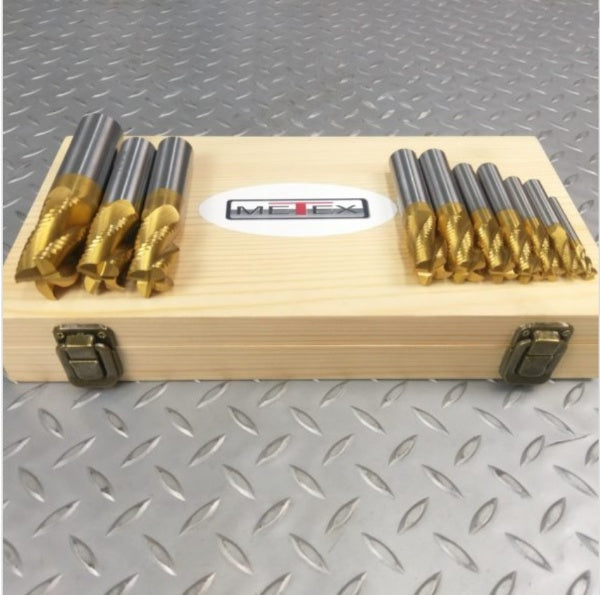 ROUGHING END MILL Set Milling Cutters 10pc Metric METEX Part No.: SEMILL10 Code No. 4