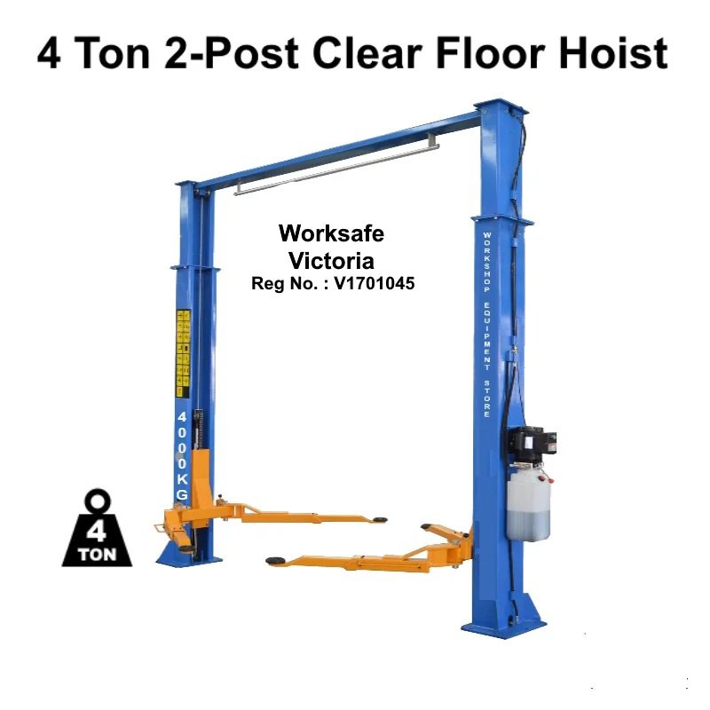 2 Post 4 ton Clear Floor Car Hoist Part No.: SWESH240C C40
