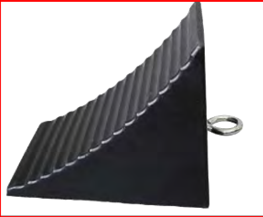 250*180*210mm Rubber Wheel Chock with Handle Part No. JTS101 C1