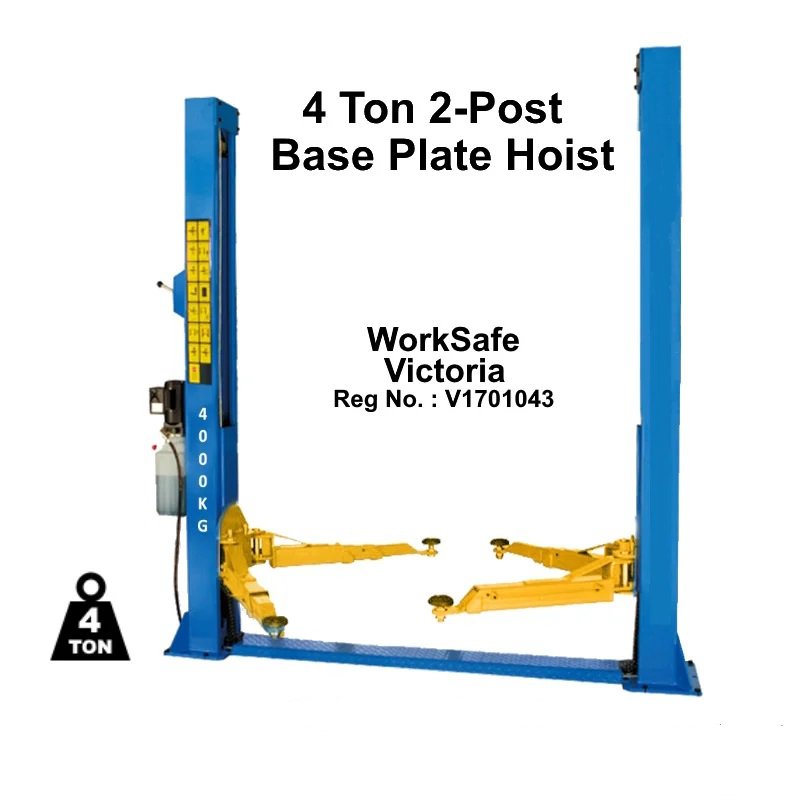 2-Post 4 ton Base Plate Car Hoist Part No.: SWES-H240B Code 40