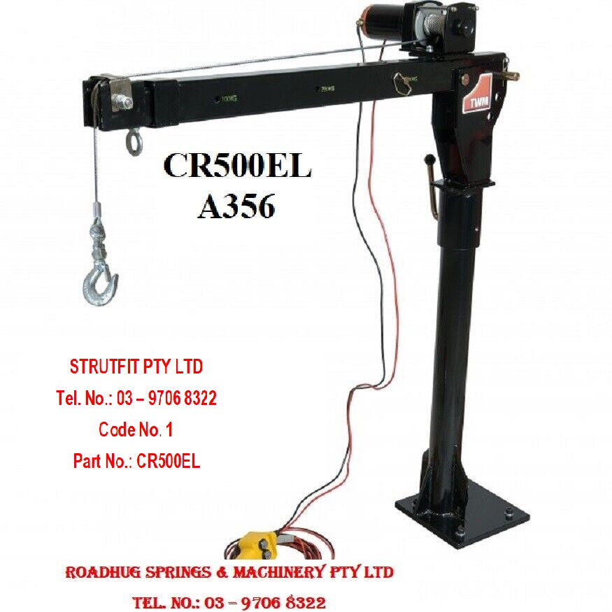 ELECTRIC CRANE - Swivel 500K 12V Part No.: CR500EL Code No.: 1