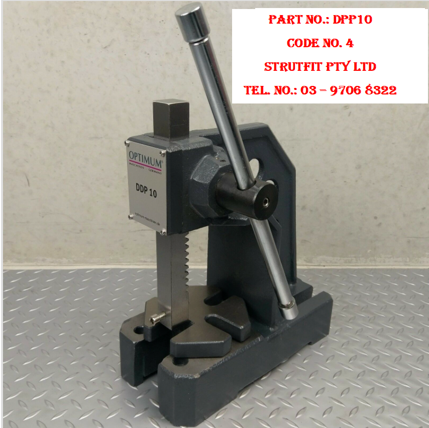 ARBOR PRESS 1 Ton OPTIMUM Precision w bore hole Bearing Riveting Staking Punch Part No : DDP10