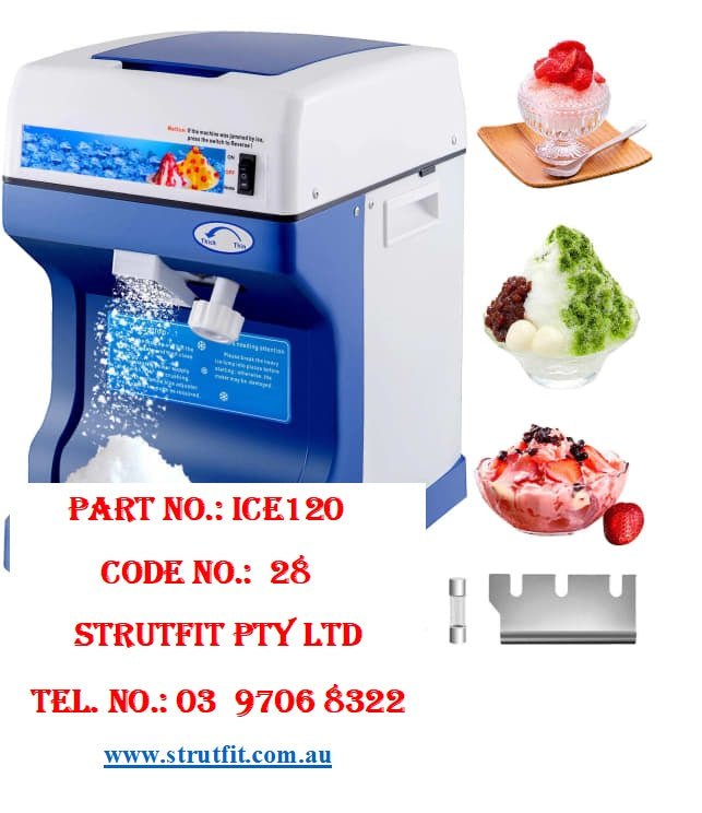 Ice Shaver Snow Cone Maker Ice Crusher Shaver 120kg/h PART NO: ICE120 CODE28