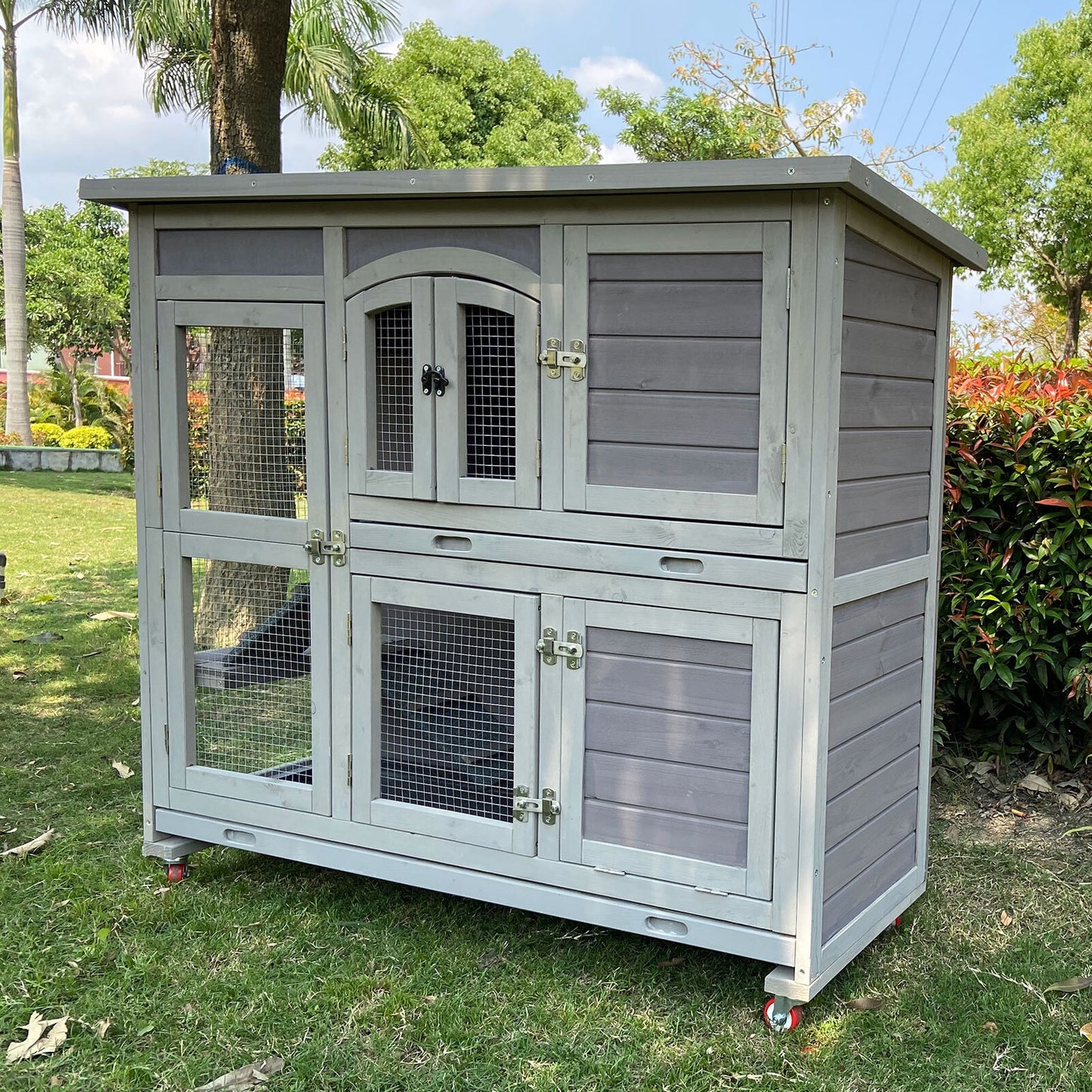 Bunny Palace Two Story Rabbit Hutch Bunny Cage with Wheels Part No.: SDDP2156 Code 17