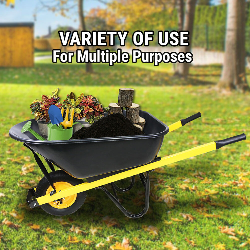 WHEELBARROW – 120kg 70l Poly Pull Dump Cart Part No.: SWB120 Code No. 26