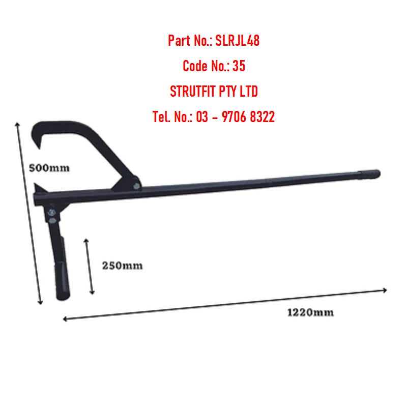 48 inch Log Roller Jack Lifter, Log Cant Hook Steel Bar Part No.: SLRJL48 C35