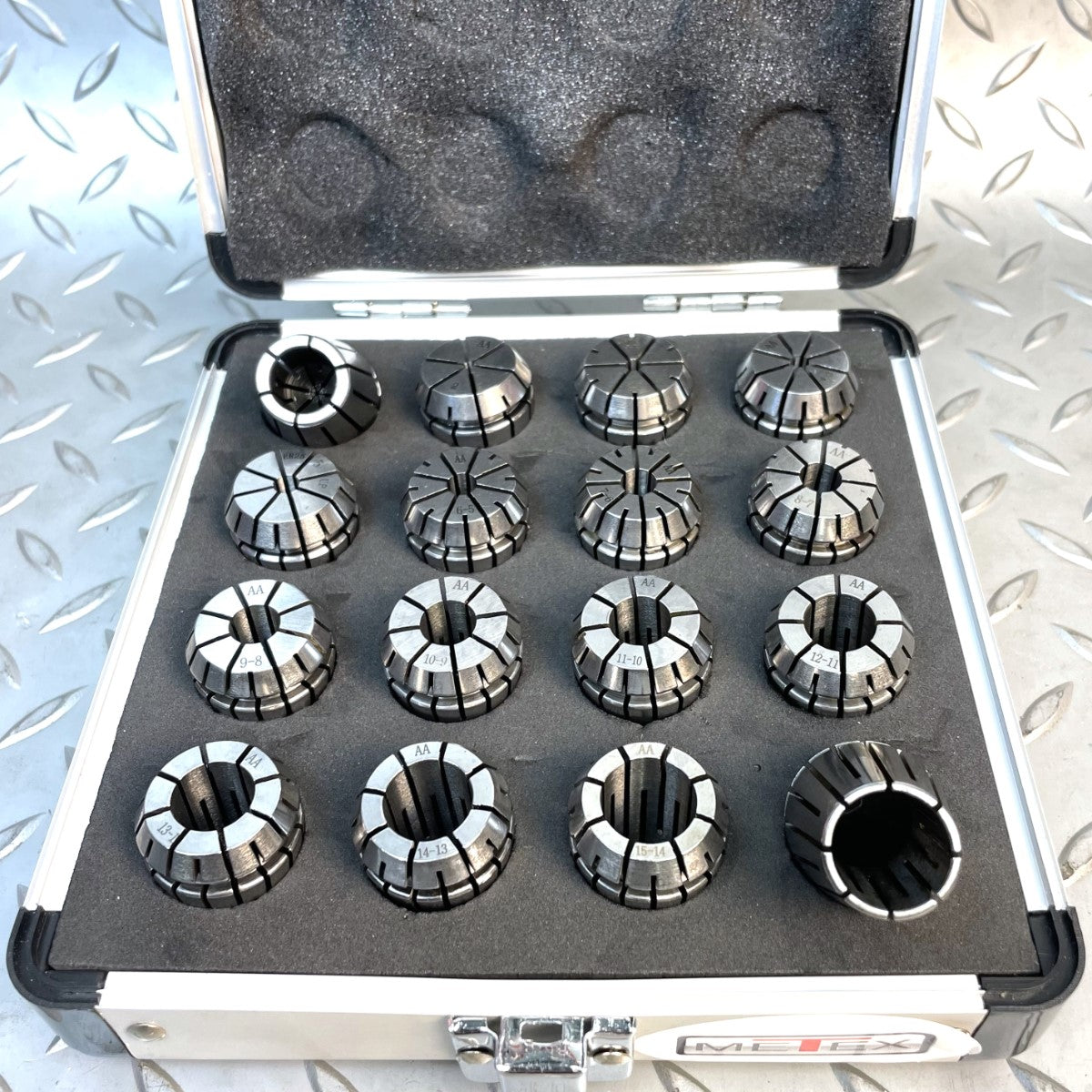 ER25 Collet Set 1-16mm 16 Pieces METEX Quality Accuracy 0.008mm Part No.: ER25 Code 4