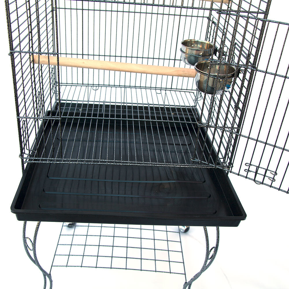 Pagoda BIRD PARROT CAGE with Stand Cockatiel Amazon Afican Grey Caique Conure Part No.: S80933BLACK C17