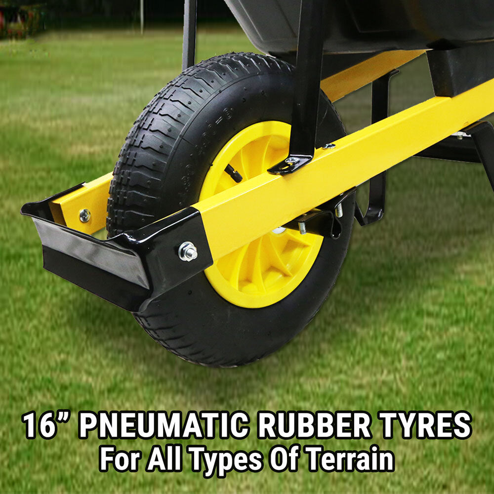 WHEELBARROW – 120kg 70l Poly Pull Dump Cart Part No.: SWB120 Code No. 26