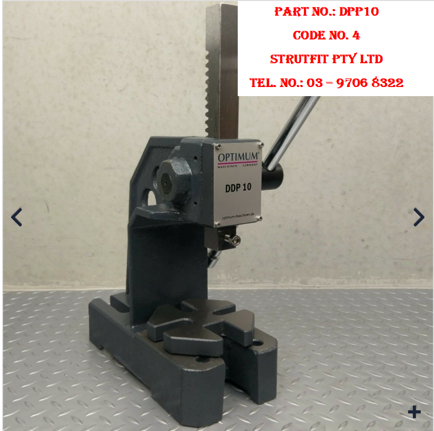 ARBOR PRESS 1 Ton OPTIMUM Precision w bore hole Bearing Riveting Staking Punch Part No : DDP10
