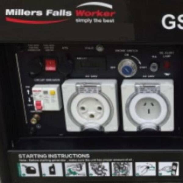 GENERATOR – 8.75kVa Diesel Open – Frame Part No.: GSD9000E Code No. 1