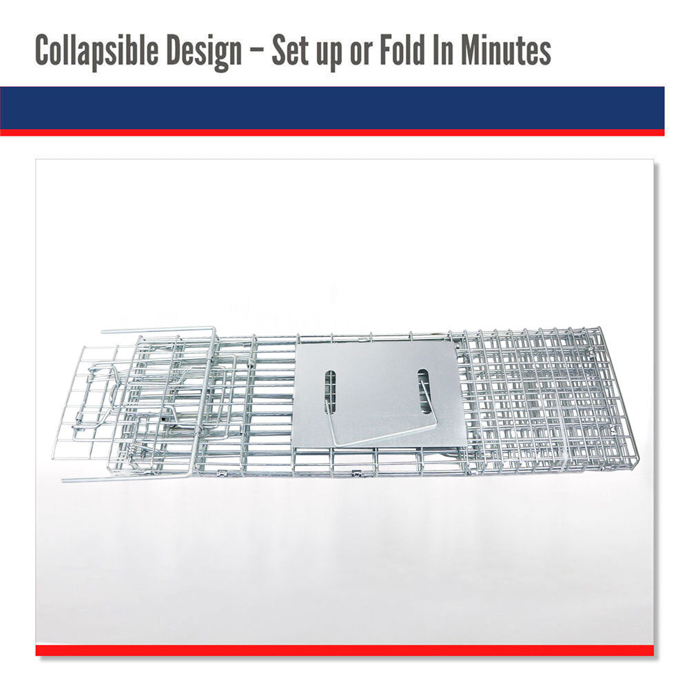 ANIMAL CAGE Trap Live Catch Possum Rabbit Cat Rat Fox Hare Bait Part SACM C26