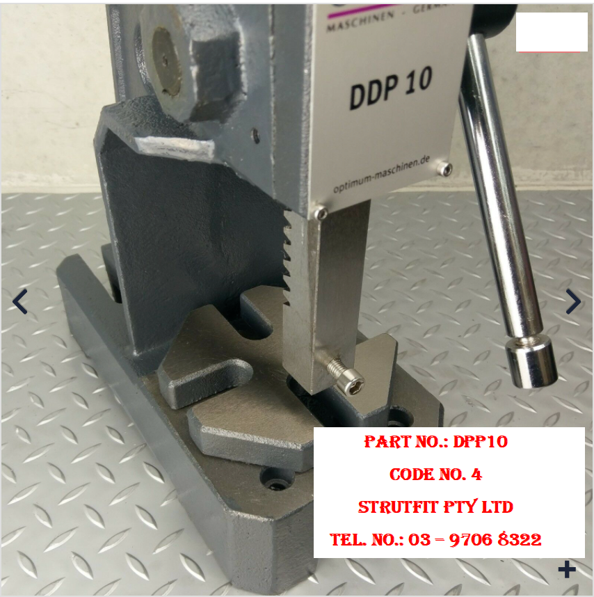 ARBOR PRESS 1 Ton OPTIMUM Precision w bore hole Bearing Riveting Staking Punch Part No : DDP10