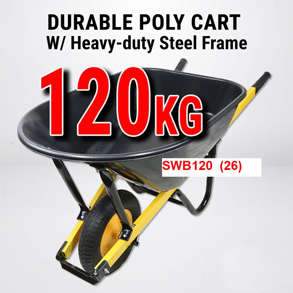 WHEELBARROW – 120kg 70l Poly Pull Dump Cart Part No.: SWB120 Code No. 26