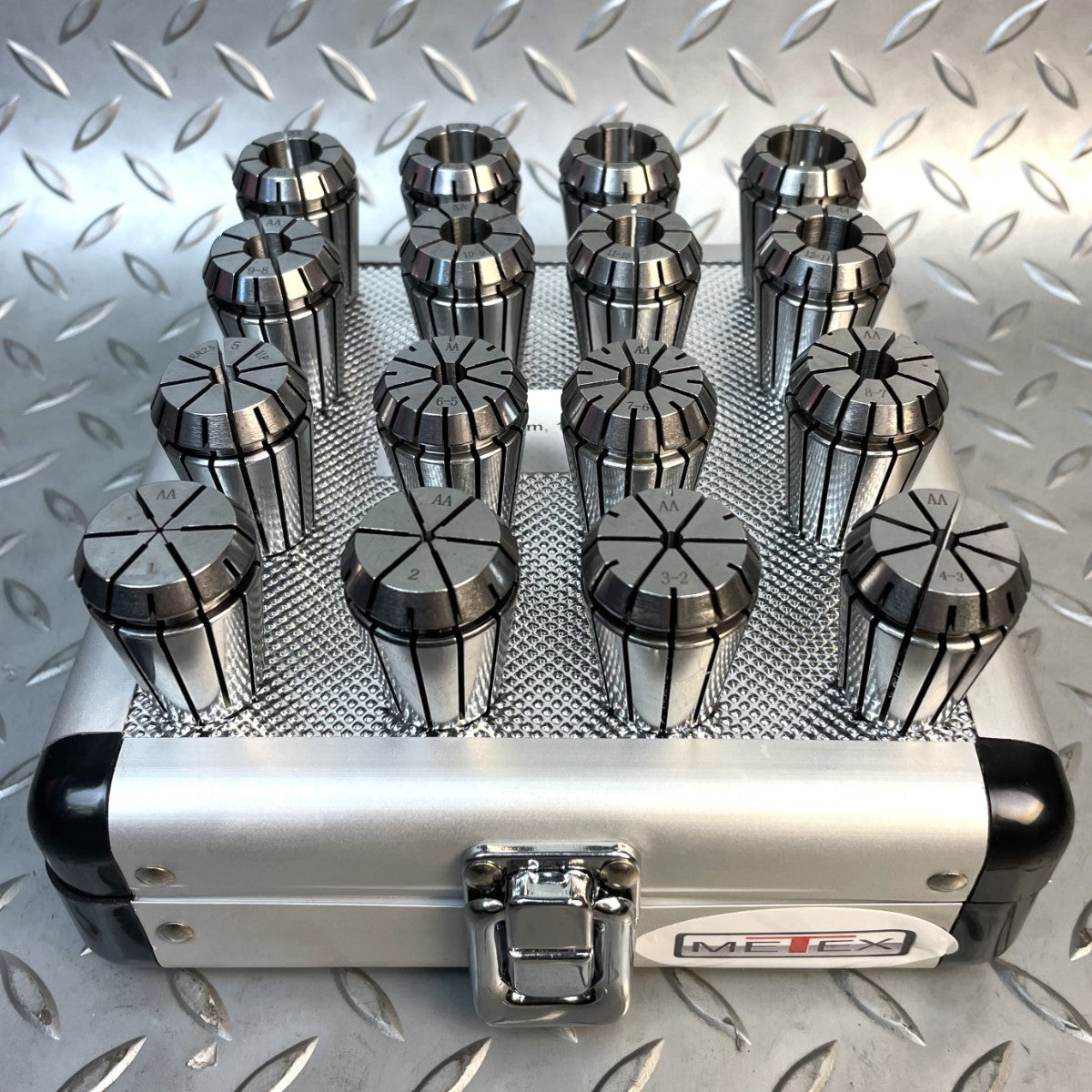 ER25 Collet Set 1-16mm 16 Pieces METEX Quality Accuracy 0.008mm Part No.: ER25 Code 4