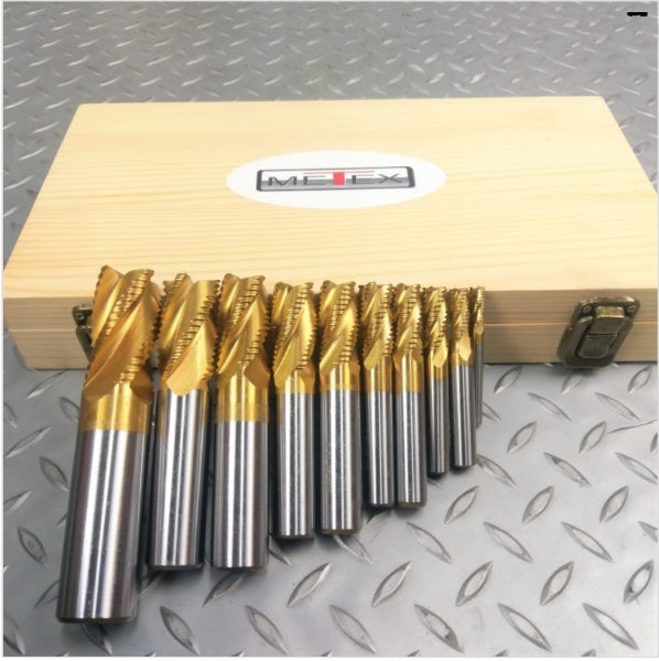 ROUGHING END MILL Set Milling Cutters 10pc Metric METEX Part No.: SEMILL10 Code No. 4