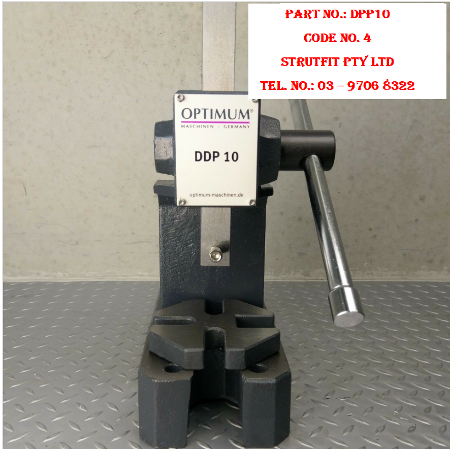 ARBOR PRESS 1 Ton OPTIMUM Precision w bore hole Bearing Riveting Staking Punch Part No : DDP10