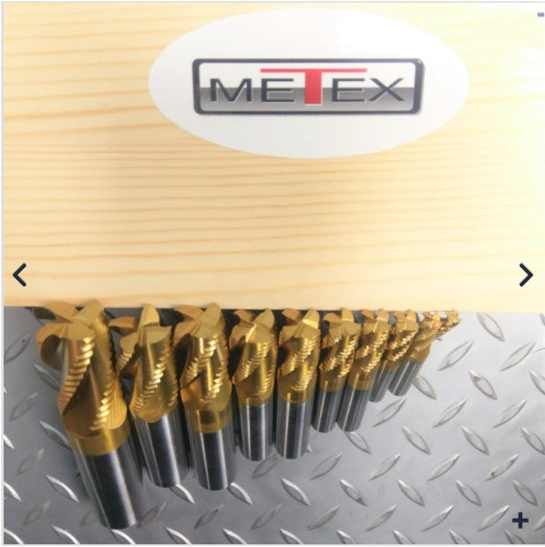 ROUGHING END MILL Set Milling Cutters 10pc Metric METEX Part No.: SEMILL10 Code No. 4