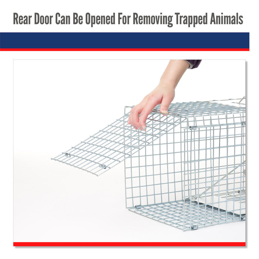ANIMAL CAGE Trap Live Catch Possum Rabbit Cat Rat Fox Hare Bait Part SACM C26