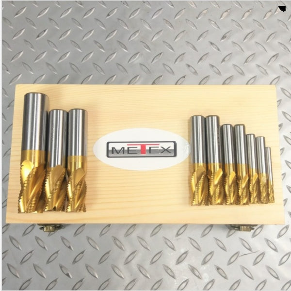 ROUGHING END MILL Set Milling Cutters 10pc Metric METEX Part No.: SEMILL10 Code No. 4