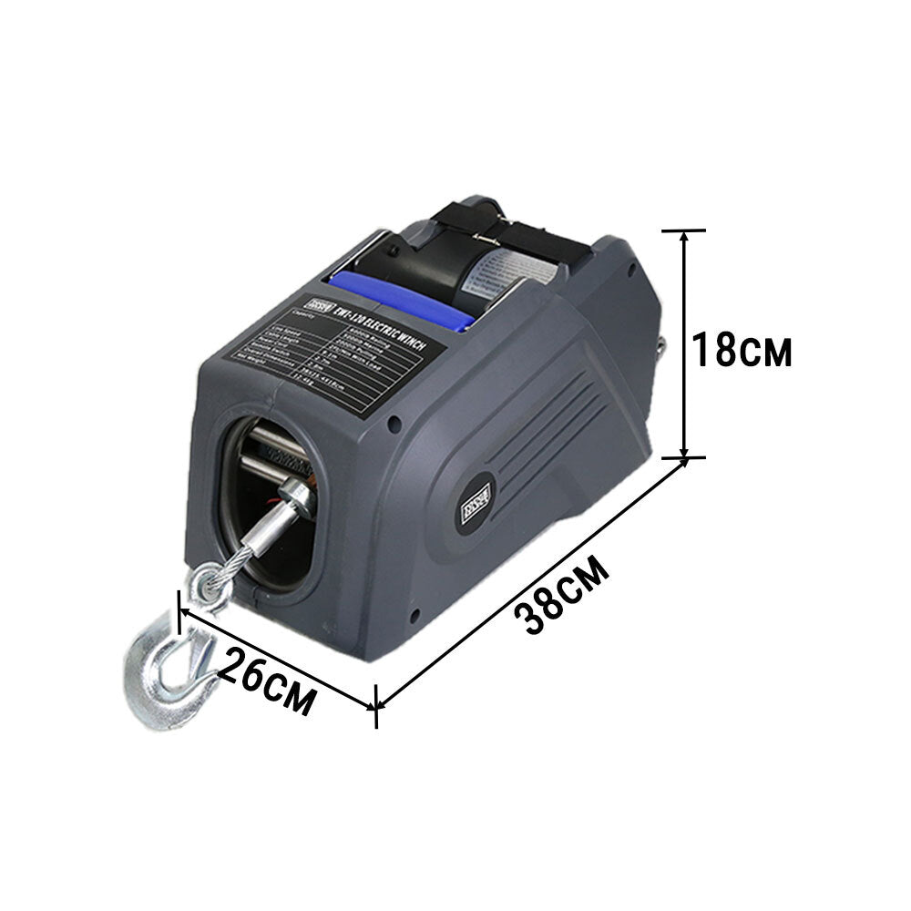 ELECTRIC Winch 2000lbs 12V 9.1m Steel cable w/remote Control Part SEW2000lb C26