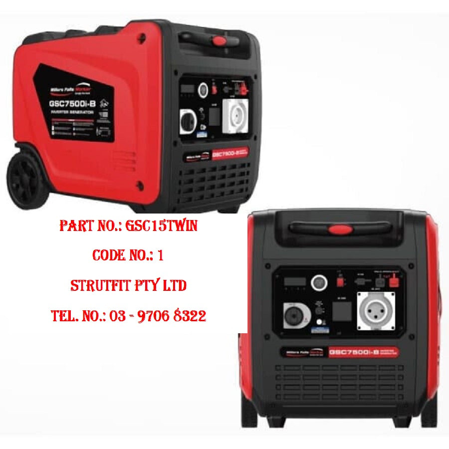 15kVa 2 X GSC7500i-B GENS + Parallel kit Part No.: GSC15TWIN Code 1
