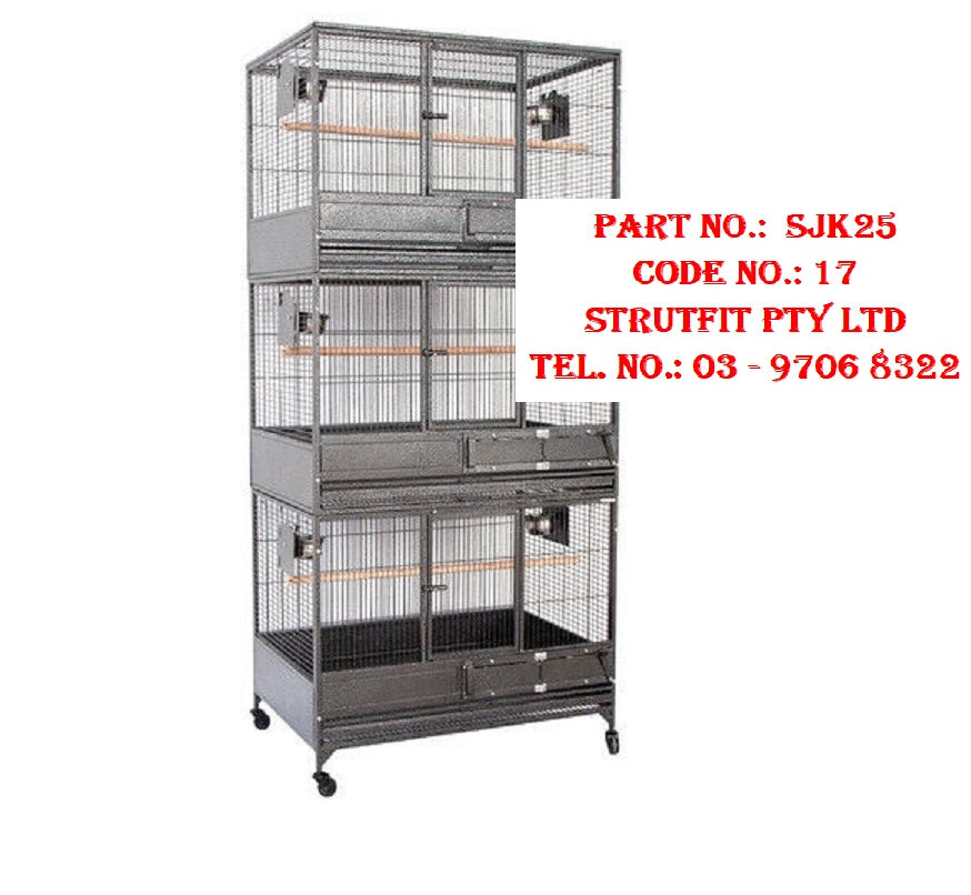 BIRD PARROT CAGE – Triple Stackers Breeding Cage Cockatoos Part No.: SJK25 Code 17
