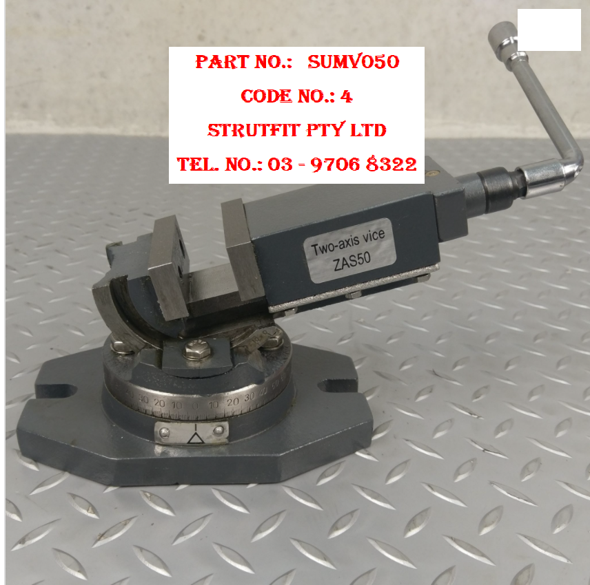 50mm MILLING MACHINE VICE Bi Axis 2 way Swivel Base Part No.: SUMV050 Code No. 4