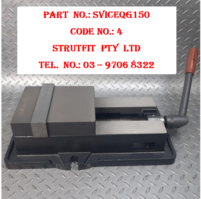160mm MILLING MACHINE VICE Benchtop Lockdown Clamp Part No.: SVICEQG150 Code No. 4