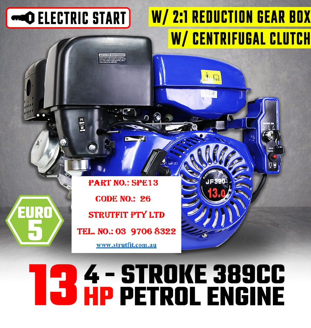 13HP OHV Petrol Engine Stationary Motor Hori. Shaft Electric Start Part No.: SPE13 C26