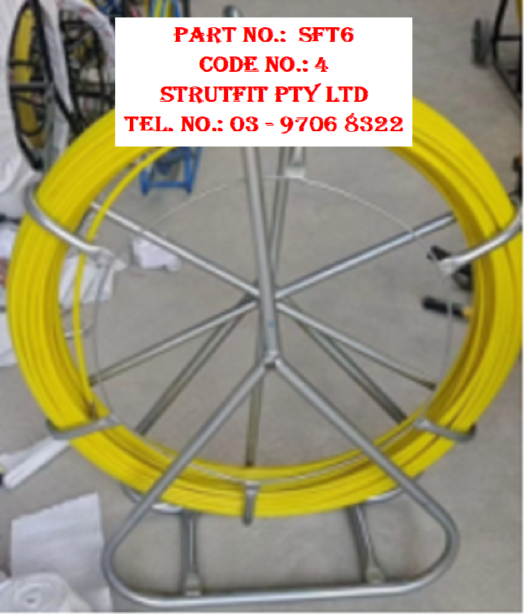 FISH TAPE 6mm 130M Fiberglass Wire Cable Running Duct Rodder Part No. SFT6 C 4
