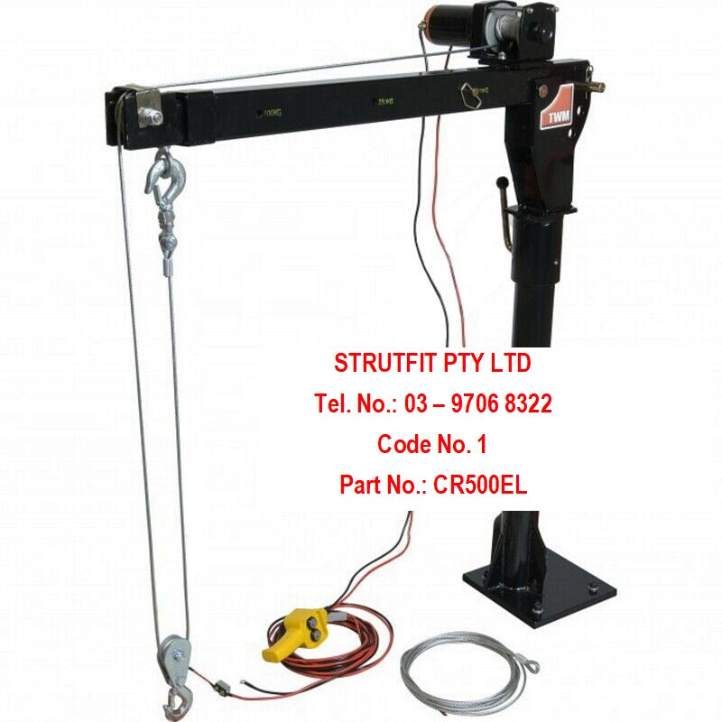 ELECTRIC CRANE - Swivel 500K 12V Part No.: CR500EL Code No.: 1