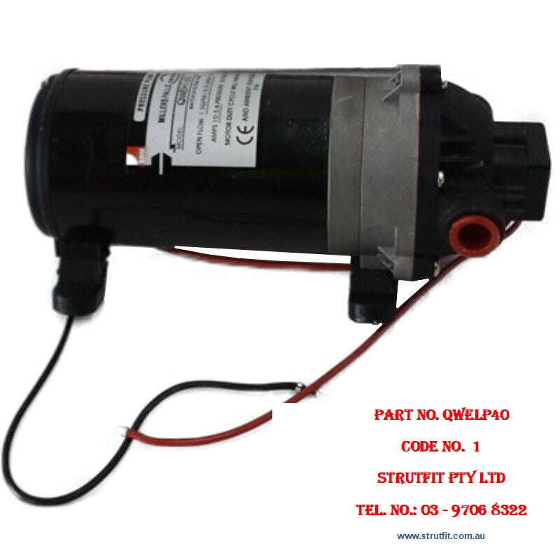 12V Electric Water Pressure Pump 40psi 17L/min Part No.: QWELP40 C1