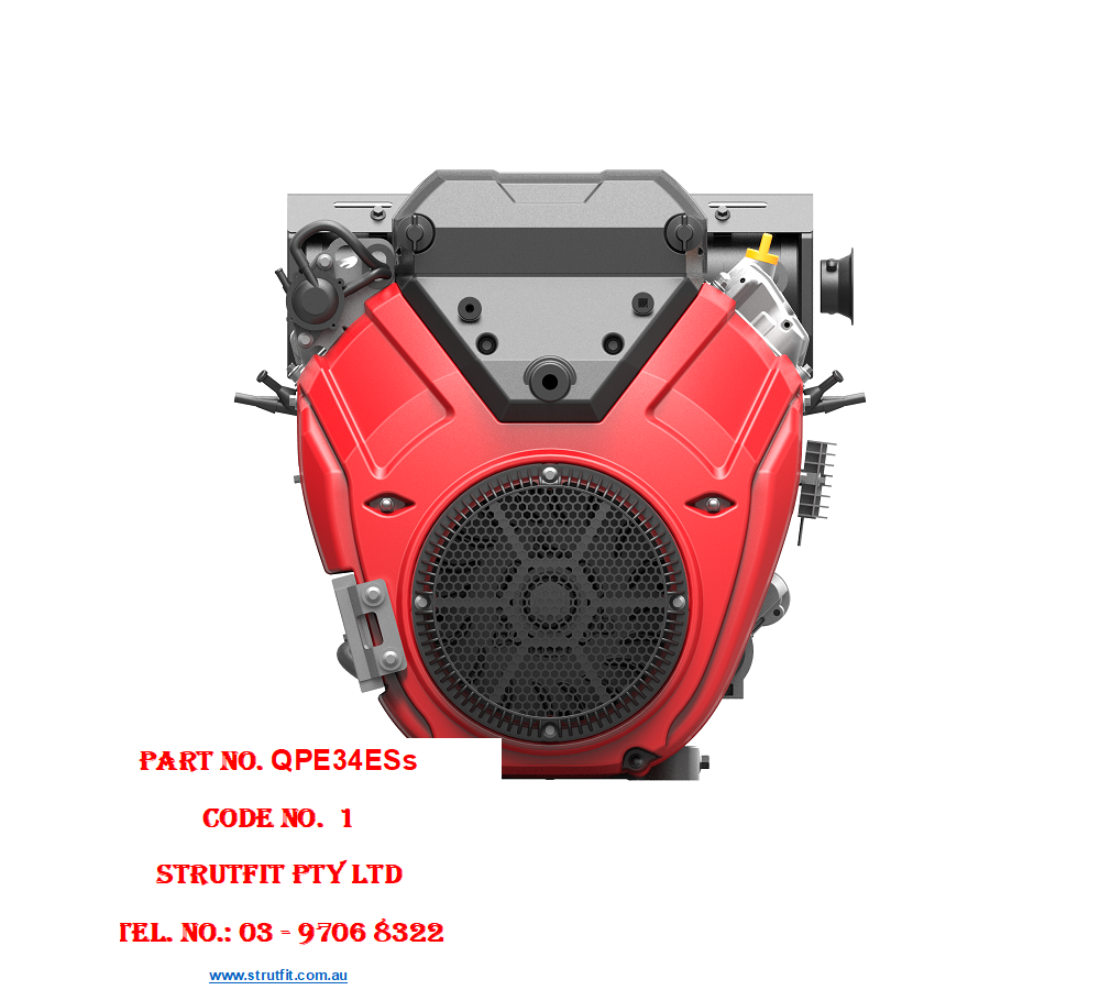 34HP V-Twin Petrol Engine 1" 36.4mm H/ Shaft Part No.: QPE34ESs C1