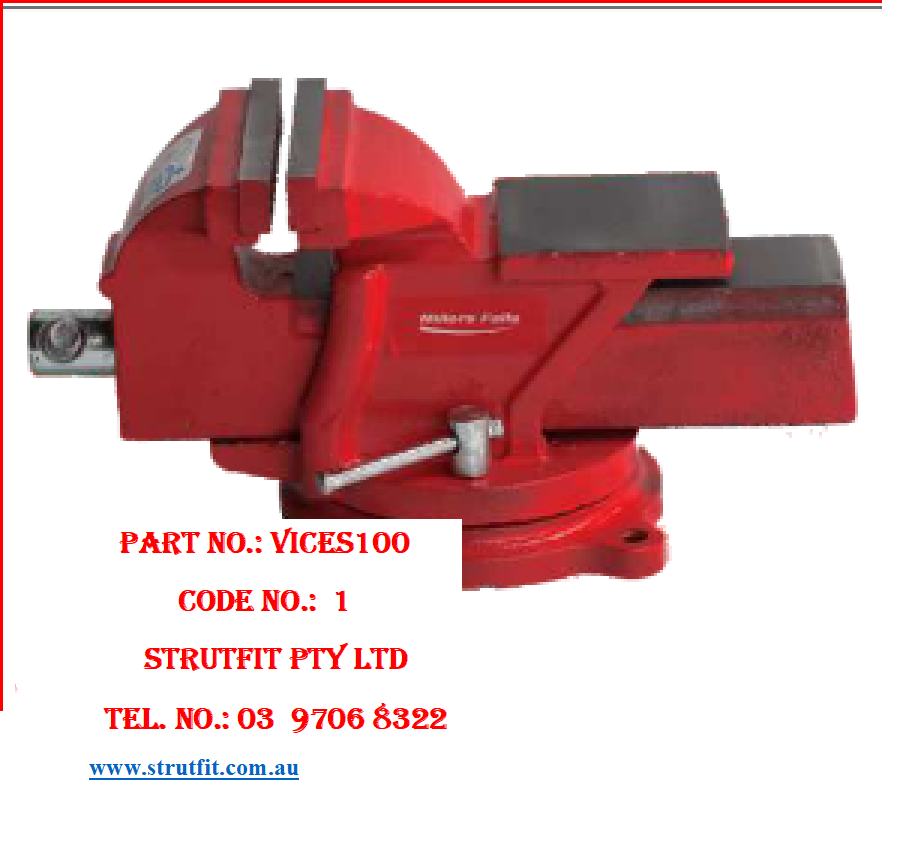 4” VICE – BENCH SWIVEL VICE (100mm) Part No. VICES100 C1