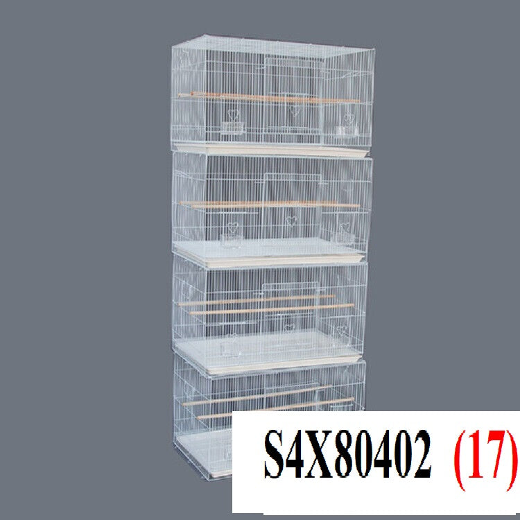 BIRD CAGE – 4x Breeding Bird Cage 75x45x45 cm Part No.: S4x80402W Code No. 17