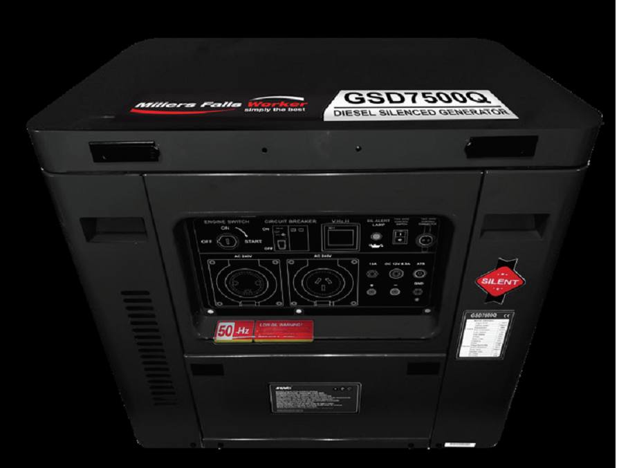 GENERATOR - 6.8kVa Silenced Diesel Gen ATS 2W RCD Part No.: GSD7500Q Code No. 1
