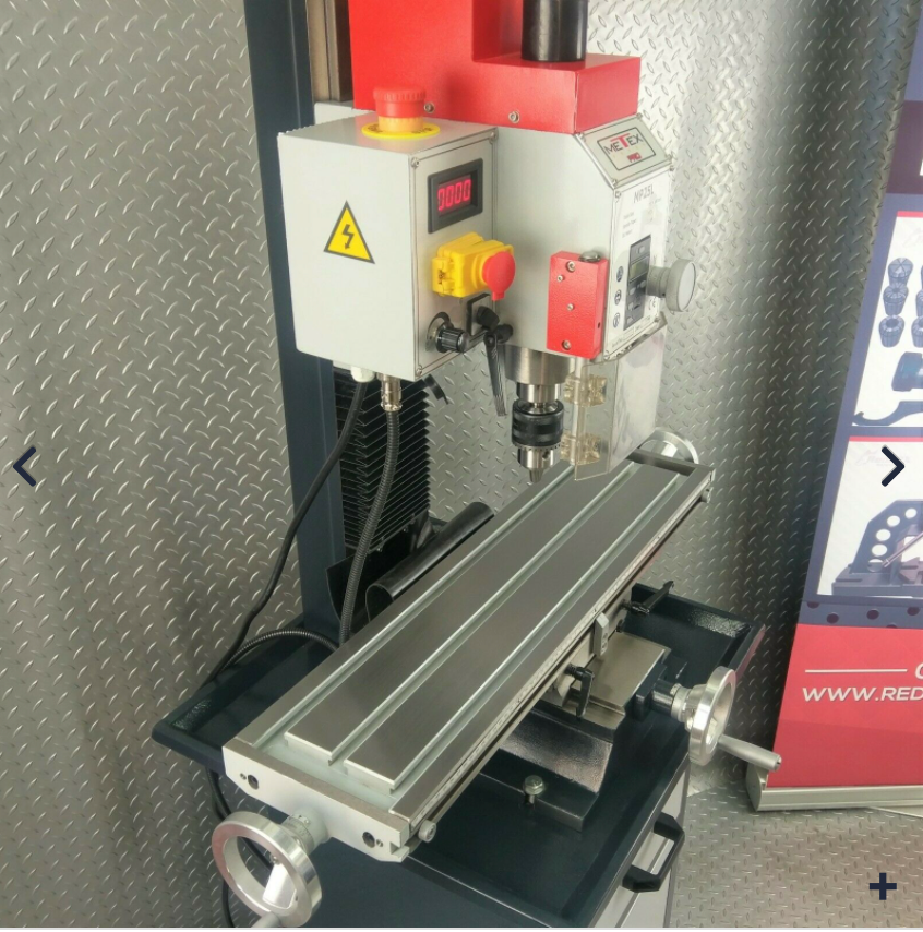 MILLING MACHINE WITH TAPPING PEDAL METEX PRO 1.1kw Part No : MP25LPRO Code 4