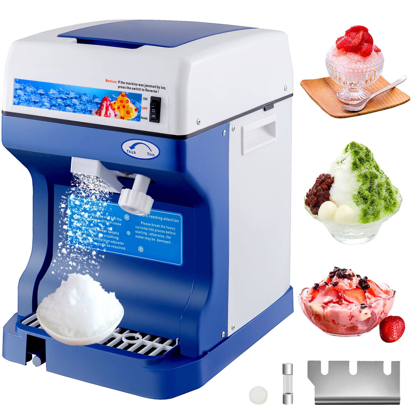 Ice Shaver Snow Cone Maker Ice Crusher Shaver 120kg/h PART NO: ICE120 CODE28