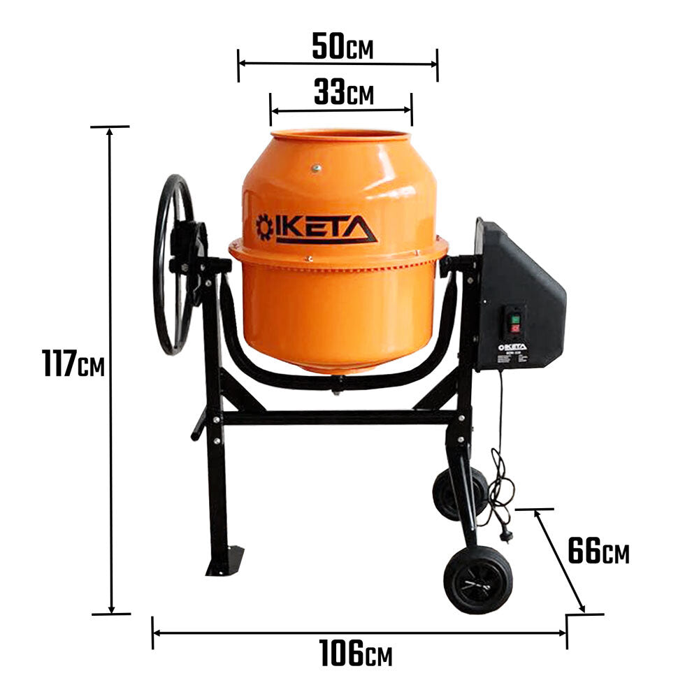 140L Cement Concrete Mixer Electric Portable Part No. SECM-116 Code 26