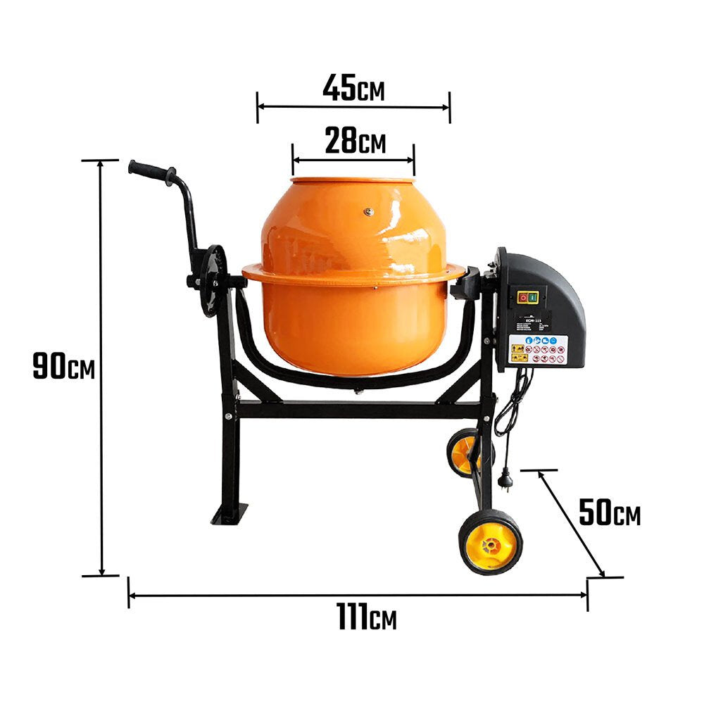 70L Cement Concrete Mixer Electric Portable Part No.: SCM70L Code 26