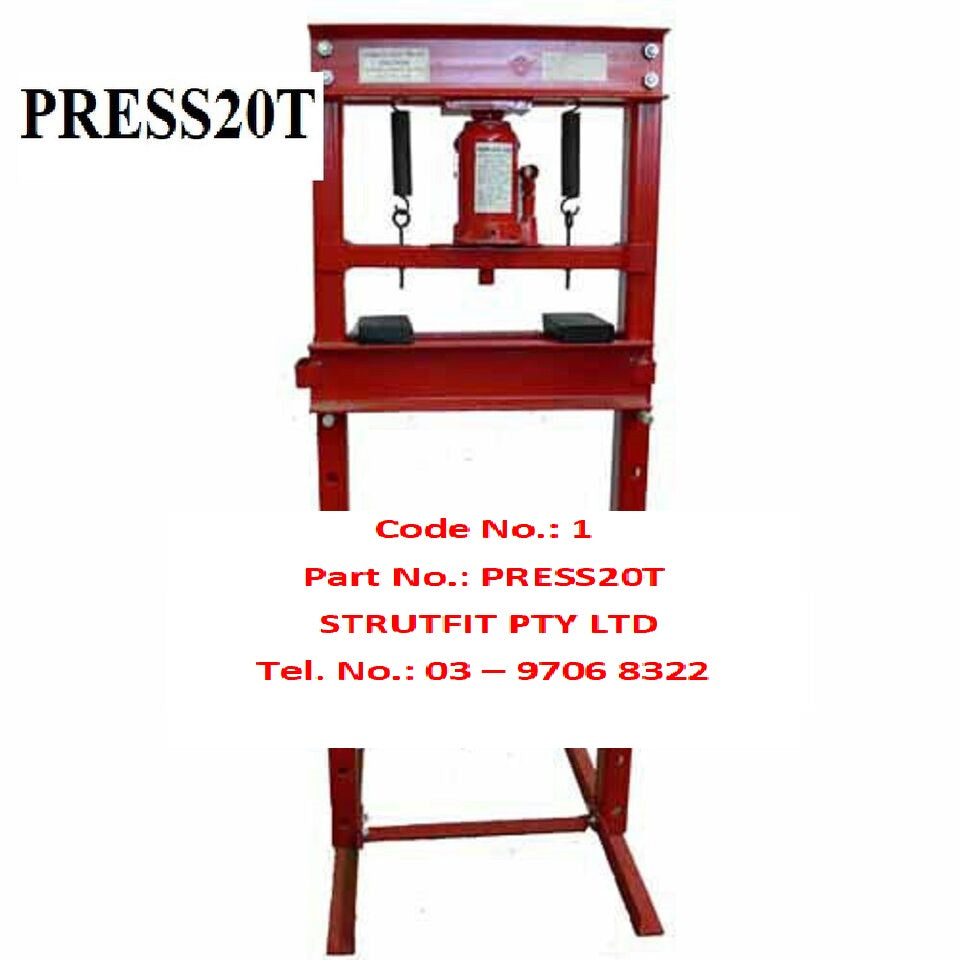 PRESS – 20 ton Hyd. Workshop Garage Floor Bearing “H” Frame Part No.: PRESS20T CODE:1