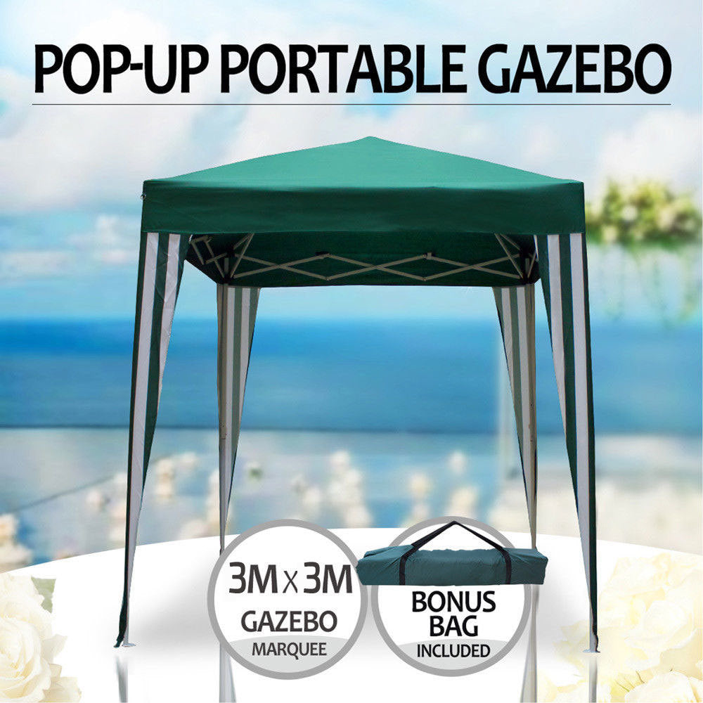 GAZEBO – Portable 3x3m Pop Up Water Resistant Steel Frame Part No.: GPORT3.3 Code No. 26