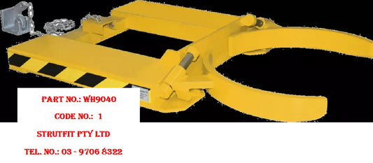 DRUM GRAB – Forklift Mounted Drum Grab – Single 340kg Part No.: WH9040 Code No. 1