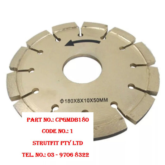 BLADE – Diamond blade 180mm*8mm to suit CPGM180HC Part No.: CPGMDB180