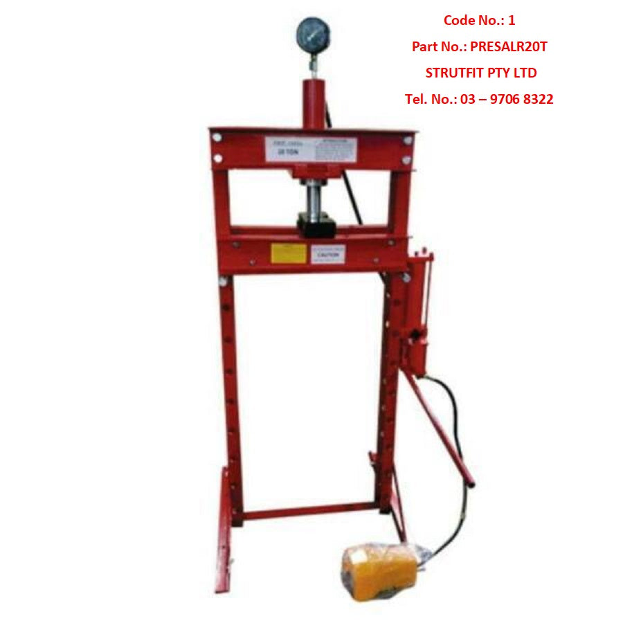 PRESS SHOP PRESS 20 T Air hyd right left Part No.: PRESALR20T Code 1