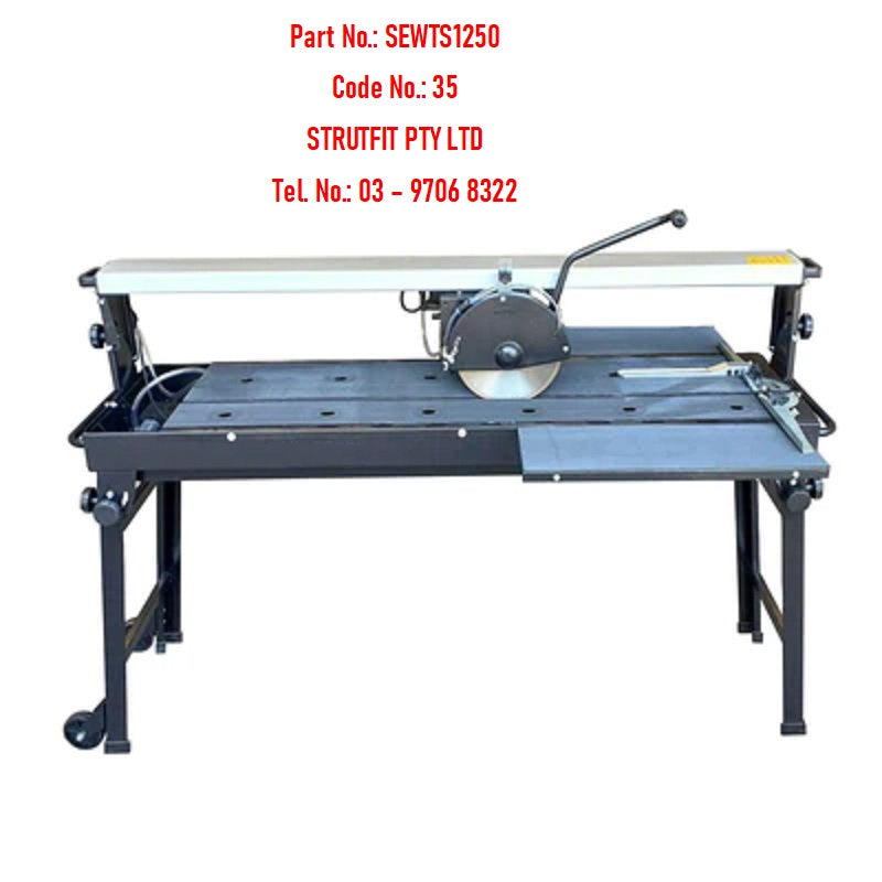 1250mm 1500W Electric Wet Tile Saw Part No.: SEWTS1250 Code No.: 35